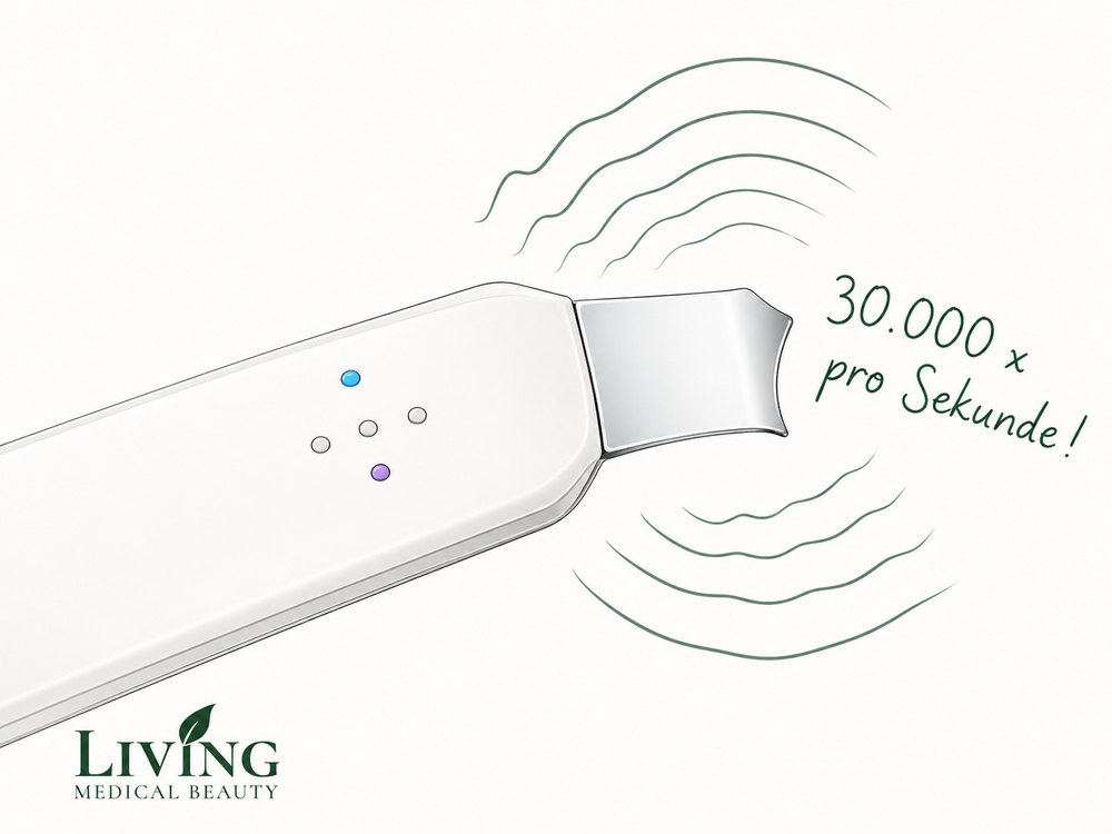 Skin Scrubber Ultraschall-Spatel mit 30.000 Schwingungen pro Sekunde